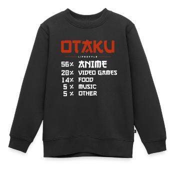 Otaku lifestyle anime lamateur - Sweat Premium enfant bio - noir - Devant - AI Model Kid Female (0cm)