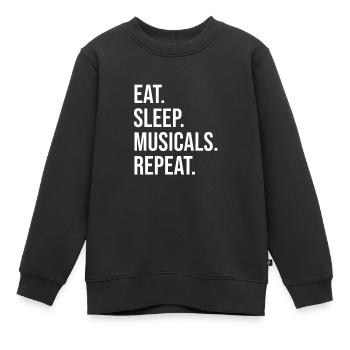 Acteur de théâtre Broadway Drame musical Geek - Sweat Premium enfant bio - noir - Devant - AI Model Kid Female (0cm)