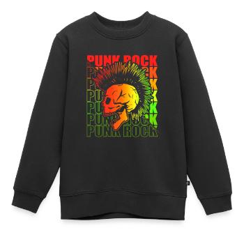 Punk Rock Pogo Anarchie Punks Punk Rocker Punk - Sweat Premium enfant bio - noir - Devant - AI Model Kid Female (0cm)