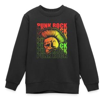 Punk Rock Pogo Anarchie Punks Punk Rocker Punk - Sweat Premium enfant bio - noir - Devant - AI Model Kid Female (0cm)