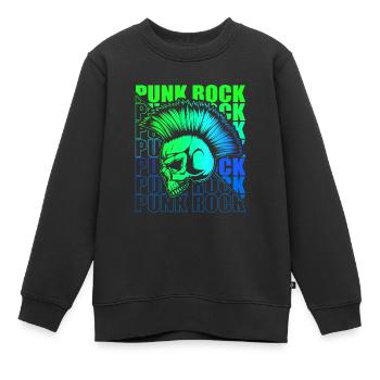 Punk Rock Pogo Anarchie Punks Punk Rocker Punk - Sweat Premium enfant bio - noir - Devant - AI Model Kid Female (0cm)