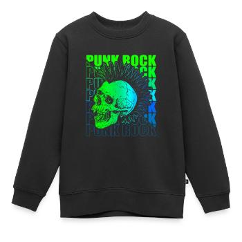 Punk Rock Pogo Anarchie Punks Punk Rocker Punk - Sweat Premium enfant bio - noir - Devant - AI Model Kid Female (0cm)