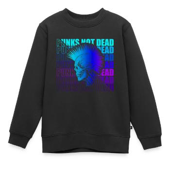 Punk Rock Pogo Anarchie Punks Punk Rocker Punk - Sweat Premium enfant bio - noir - Devant - AI Model Kid Female (0cm)