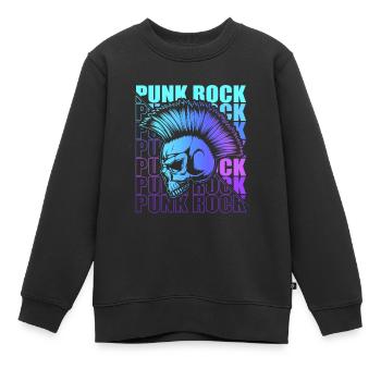Punk Rock Pogo Anarchie Punks Punk Rocker Punk - Sweat Premium enfant bio - noir - Devant - AI Model Kid Female (0cm)