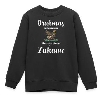 Brahma Hühner I Chicken Geflügel Motiv für - Kinder Premium Organic Sweatshirt - Schwarz - Vorne - AI Model Kid Female (0cm)