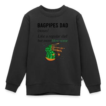 Dudelsack für Dudelsackspieler und Schotten - Kinder Premium Organic Sweatshirt - Schwarz - Vorne - AI Model Kid Female (0cm)