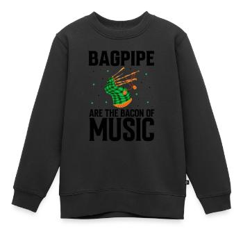 Scotsman Zitat für Dudelsackmusiker und Dudelsack - Kinder Premium Organic Sweatshirt - Schwarz - Vorne - AI Model Kid Female (0cm)