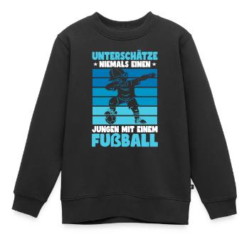 Fußball Dab Junge Fußballer Training - Kinder Premium Organic Sweatshirt - Schwarz - Vorne - AI Model Kid Female (0cm)