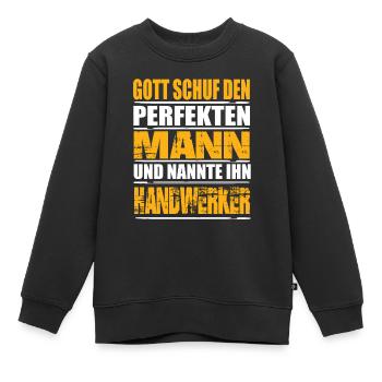 Handwerker - Kinder Premium Organic Sweatshirt - Schwarz - Vorne - AI Model Kid Female (0cm)