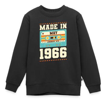 49e anniversaire Mai Né en 1974 Idée cadeau - Sweat Premium enfant bio - noir - Devant - AI Model Kid Female (0cm)