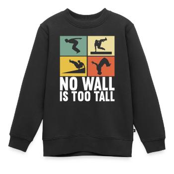 Parkour Freerunning - Sweat Premium enfant bio - noir - Devant - AI Model Kid Female (0cm)