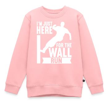 Parkour Freerunning - Sweat Premium enfant bio - rose - Devant - AI Model Kid Female (0cm)