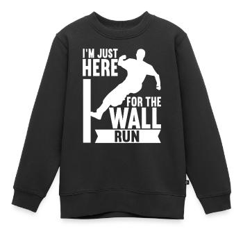 Parkour Freerunning - Sweat Premium enfant bio - noir - Devant - AI Model Kid Female (0cm)