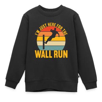 Parkour Freerunning - Sweat Premium enfant bio - noir - Devant - AI Model Kid Female (0cm)