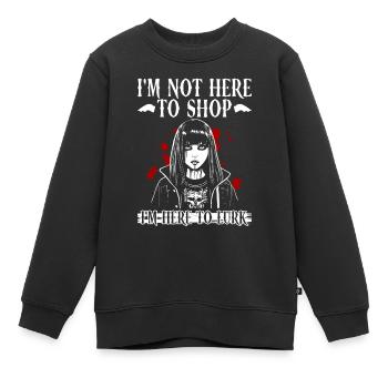 Mall Goth Gothic Grufti Spruch Emo - Kinder Premium Organic Sweatshirt - Schwarz - Vorne - AI Model Kid Female (0cm)