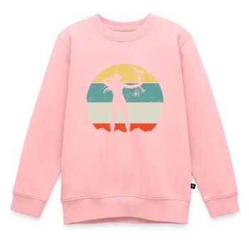 Chasse à l’arc Tir à l’arcAutonomindigène survivalhum - Sweat Premium enfant bio - rose - Devant - AI Model Kid Female (0cm)