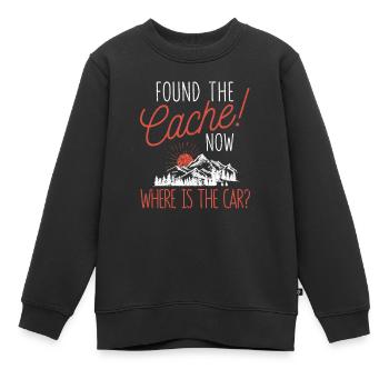 Habe den Cache gefunden, wo ist das Auto? Lustiger - Kinder Premium Organic Sweatshirt - Schwarz - Vorne - AI Model Kid Female (0cm)
