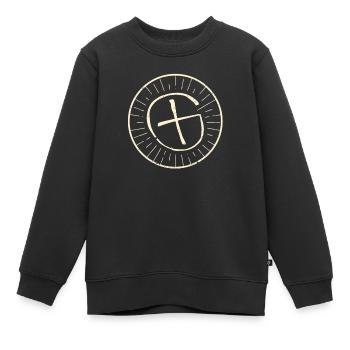 Geocaching GPS Container Zielmarkierung Schatz - Kinder Premium Organic Sweatshirt - Schwarz - Vorne - AI Model Kid Female (0cm)