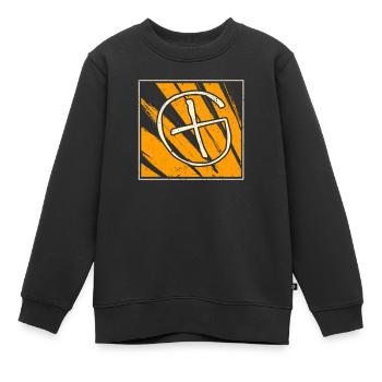Geocaching GPS Container Zielmarkierung Schatz - Kinder Premium Organic Sweatshirt - Schwarz - Vorne - AI Model Kid Female (0cm)