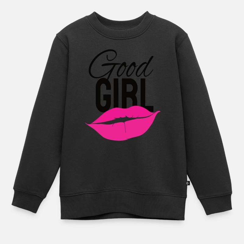 Brave fille - Sweat Premium enfant bio - noir