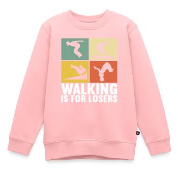 Parkour Freerunning - Sweat Premium enfant bio - rose - Devant - AI Model Kid Female (0cm)