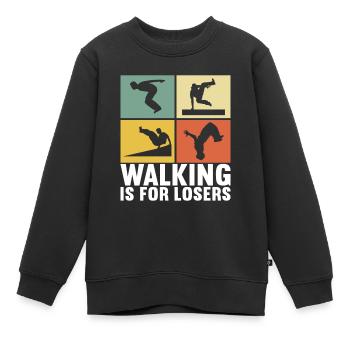Parkour Freerunning - Sweat Premium enfant bio - noir - Devant - AI Model Kid Female (0cm)