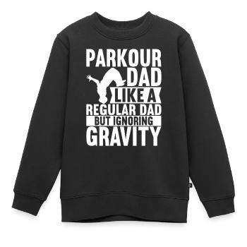 Parkour Freerunning - Sweat Premium enfant bio - noir - Devant - AI Model Kid Female (0cm)