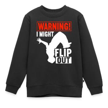 Parkour Freerunning - Sweat Premium enfant bio - noir - Devant - AI Model Kid Female (0cm)