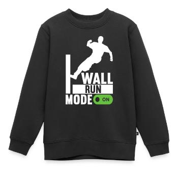 Parkour Freerunning - Sweat Premium enfant bio - noir - Devant - AI Model Kid Female (0cm)