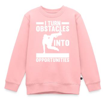 Parkour Freerunning - Sweat Premium enfant bio - rose - Devant - AI Model Kid Female (0cm)