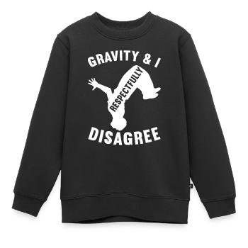 Parkour Freerunning - Sweat Premium enfant bio - noir - Devant - AI Model Kid Female (0cm)