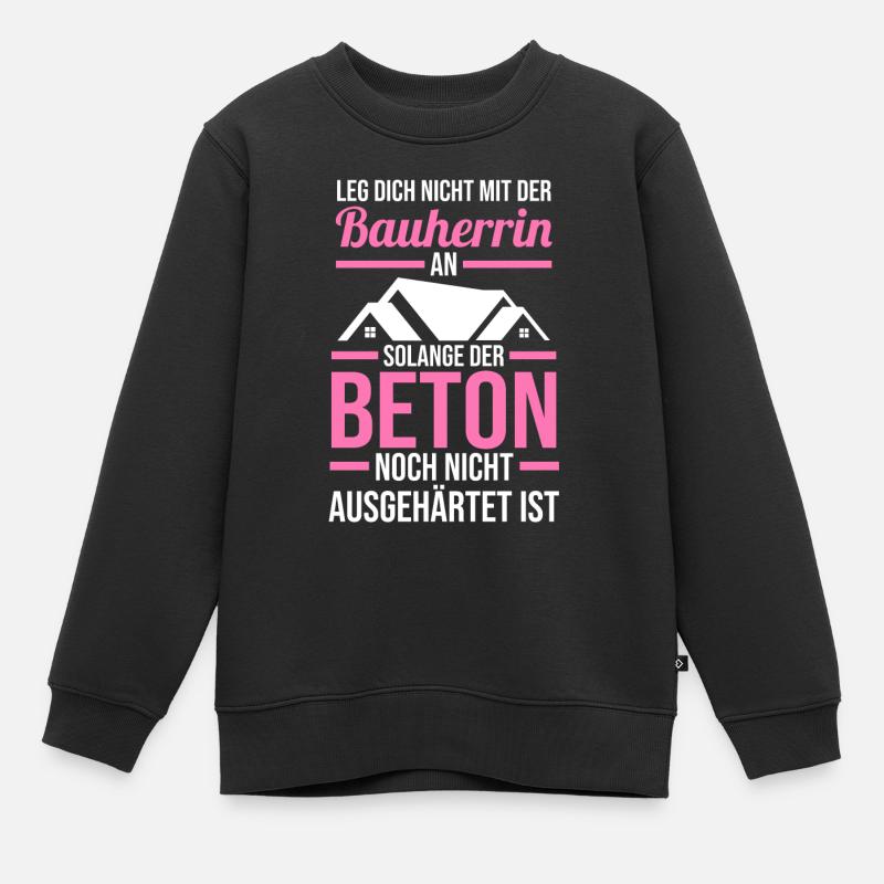 Bauherrin - Kinder Premium Organic Sweatshirt - Schwarz