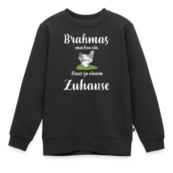 Brahma Hühner I Chicken Geflügel Motiv für - Kinder Premium Organic Sweatshirt - Schwarz - Vorne - AI Model Kid Female (0cm)