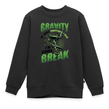 Schwerkraft, Ein Weiteres Gesetz - Kinder Premium Organic Sweatshirt - Schwarz - Vorne - AI Model Kid Female (0cm)