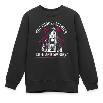 Niedlich und gruselig? - Bubble Goth Perky Goth - Kinder Premium Organic Sweatshirt - Schwarz - Vorne - AI Model Kid Female (0cm)