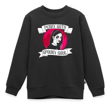 Perky Goth - Âme effrayante - Bubble Goth Perky Goth - Sweat Premium enfant bio - noir - Devant - AI Model Kid Female (0cm)