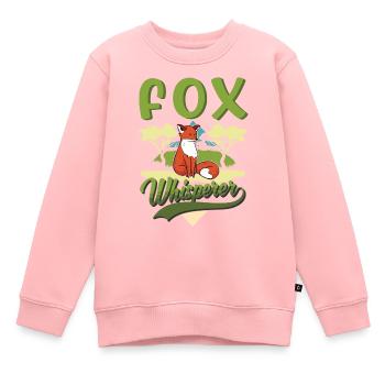 Fuchs Flüsterer Rotfuchs Fuchsflüsterer - Kinder Premium Organic Sweatshirt - Rosa - Vorne - AI Model Kid Female (0cm)
