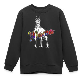 Great Dane Great Dane Mama - Kids Premium Organic Sweatshirt - black - Front - AI Model Kid Female (0cm)