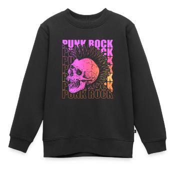 Punk Rock Pogo Anarchie Punks Punk Rocker Punk - Sweat Premium enfant bio - noir - Devant - AI Model Kid Female (0cm)