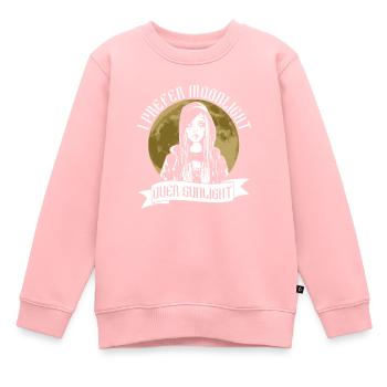 Clair de lune avant la lumière du soleil - Moontan Gothic Goth - Sweat Premium enfant bio - rose - Devant - AI Model Kid Female (0cm)