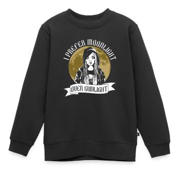 Mondlicht vor Sonnenlicht - Moontan Gothic Goth - Kinder Premium Organic Sweatshirt - Schwarz - Vorne - AI Model Kid Female (0cm)