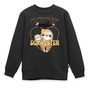 Ich Werde Eine Große Schwester 2024 - Kinder Premium Organic Sweatshirt - Schwarz - Vorne - AI Model Kid Female (0cm)