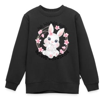 Ich Werde Eine Große Schwester 2024 - Kinder Premium Organic Sweatshirt - Schwarz - Vorne - AI Model Kid Female (0cm)
