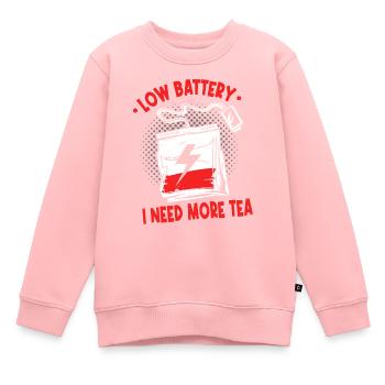 Ich brauche mehr Tee | Teebeutel | Lustiger Teeaufguss - Kinder Premium Organic Sweatshirt - Rosa - Vorne - AI Model Kid Female (0cm)