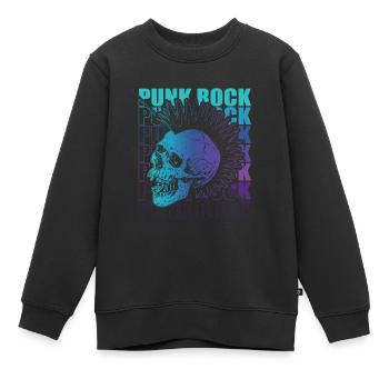 Punk Rock Pogo Anarchie Punks Punk Rocker Punk - Sweat Premium enfant bio - noir - Devant - AI Model Kid Female (0cm)