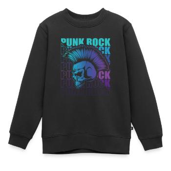 Punk Rock Pogo Anarchie Punks Punk Rocker Punk - Kinder Premium Organic Sweatshirt - Schwarz - Vorne - AI Model Kid Female (0cm)