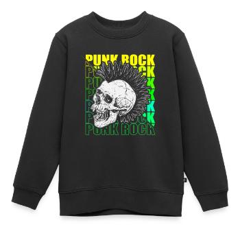 Punk Rock Pogo Anarchie Punks Punk Rocker Punk - Sweat Premium enfant bio - noir - Devant - AI Model Kid Female (0cm)