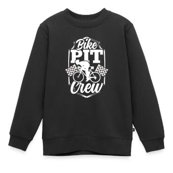 Fahrrad-Boxencrew Radrennfahrer Radrennen - Kinder Premium Organic Sweatshirt - Schwarz - Vorne - AI Model Kid Female (0cm)