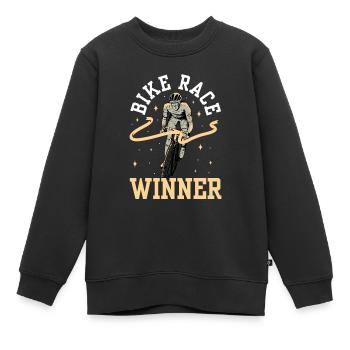 Gewinner Des Radrennens Radrennen Radrennfahrer - Kinder Premium Organic Sweatshirt - Schwarz - Vorne - AI Model Kid Female (0cm)