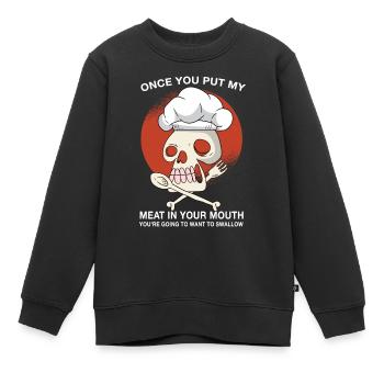 Cuisiner Cuisine Cadeau de cuisine Dire - Sweat Premium enfant bio - noir - Devant - AI Model Kid Female (0cm)